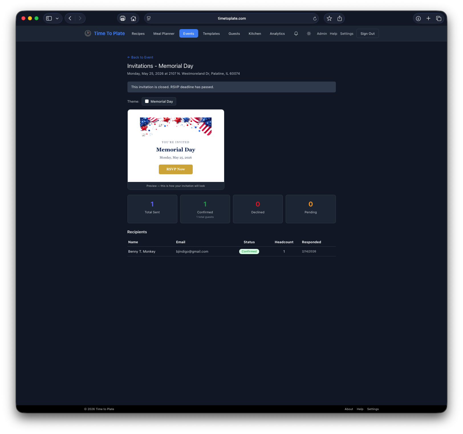 Time To Plate screenshot 5